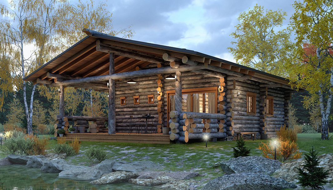 Фото дома-бани США