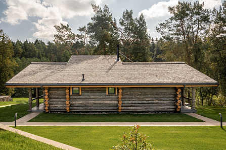 Красивые фотографии бани Икша | 134 кв.м | Самое большое портфолио стильных бань и домов из кело на Artkelo.ru Фото бани Икша