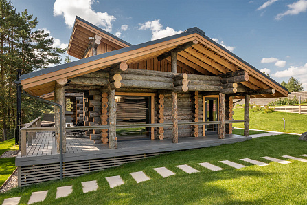 Красивые фотографии бани Икша | 134 кв.м | Самое большое портфолио стильных бань и домов из кело на Artkelo.ru Фото бани Икша