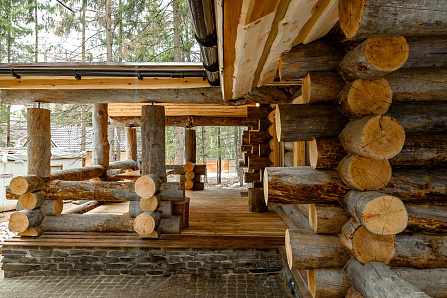 Красивые фотографии бани Подольск | 109 кв.м | Самое большое портфолио стильных бань и домов из кело на Artkelo.ru Фото бани Подольск