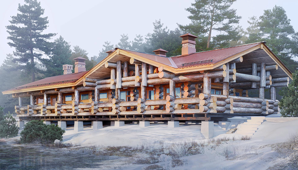 Фото дома-бани Озерная