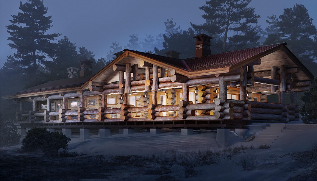 Фото дома-бани Озерная