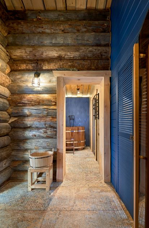 Красивые фотографии бани Новая Рига | 77 кв.м | Самое большое портфолио стильных бань и домов из кело на Artkelo.ru Фото бани Новая Рига