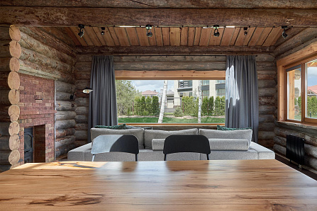 Красивые фотографии бани Новая Рига | 77 кв.м | Самое большое портфолио стильных бань и домов из кело на Artkelo.ru Фото бани Новая Рига