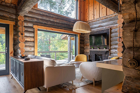 Красивые фотографии бани Икша | 134 кв.м | Самое большое портфолио стильных бань и домов из кело на Artkelo.ru Фото бани Икша